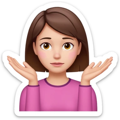 Woman with short brown hair and a pink shirt face palming  sticker