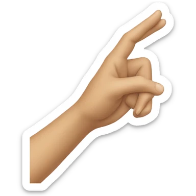 2 Hands showing by fingers letters d b sticker