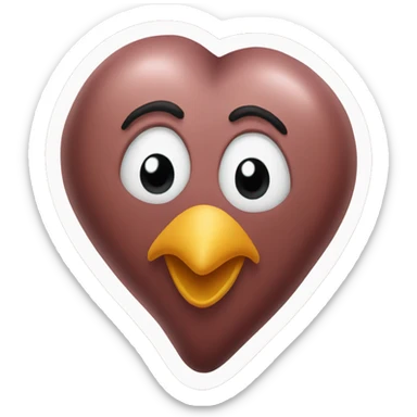 turkey heart sticker
