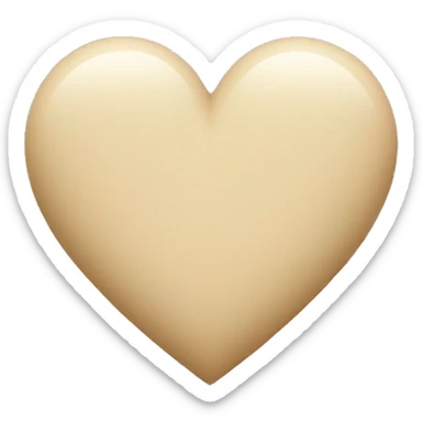 Beige heart sticker