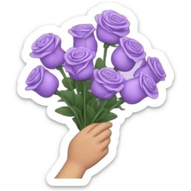 A handful of lavender roses. sticker