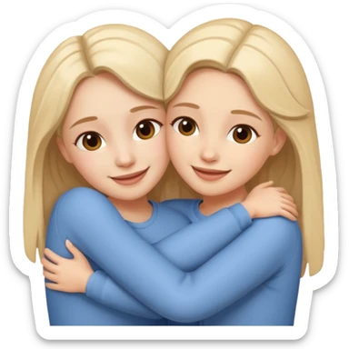 Hugging sister love sticker