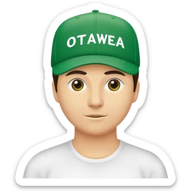 green ottowa trucker hat with center text "HIGHER" written on it,  white center sticker