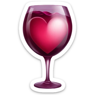 Corazón de color vino sticker