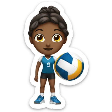 Girl with volleyball  sticker