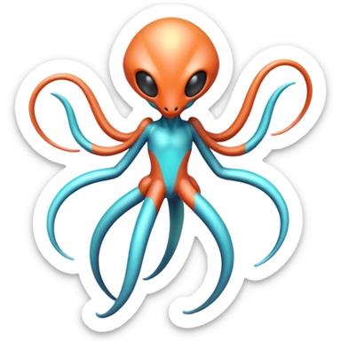 Abstract Ghastly-Haunter-Deoxys-hybrid-fantasy-creature sticker