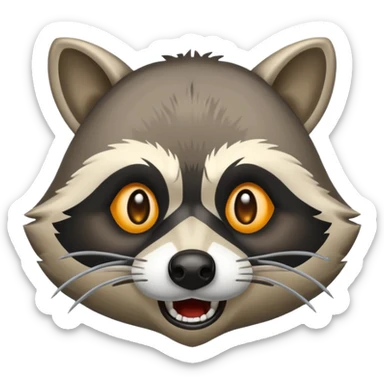 Aggressive Raccoon bandit sticker
