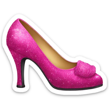 hot pink sparkly heel sticker