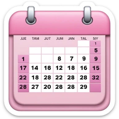 a pink-toned calendar sticker