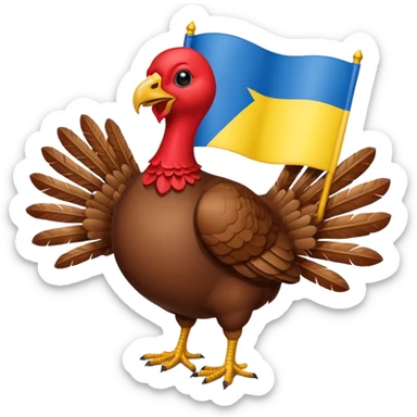 turkey ukraine flag sticker
