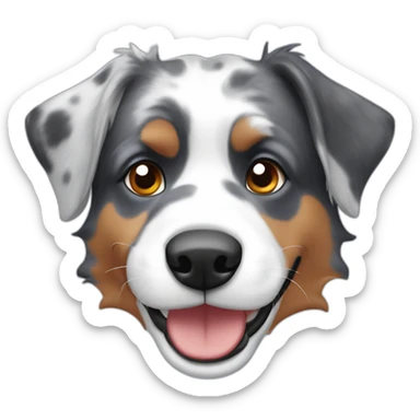 Blue merle and red bi aussies sticker