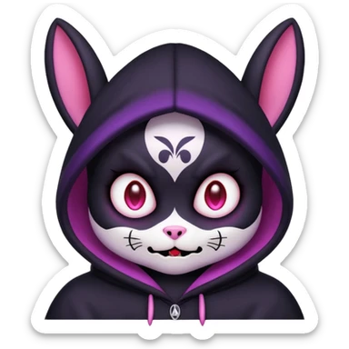Exact kuromi emoji 100% accurate animal not human sticker