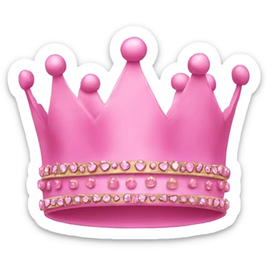 Pink crown sticker
