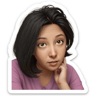 realistic portrait of girl sticker