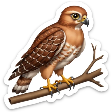 red-shouldered hawk juvenile sticker