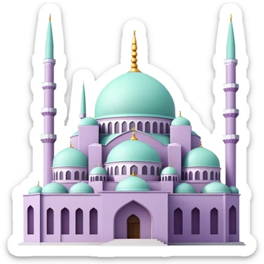 Light purple mint İstanbul mosque under construction  sticker