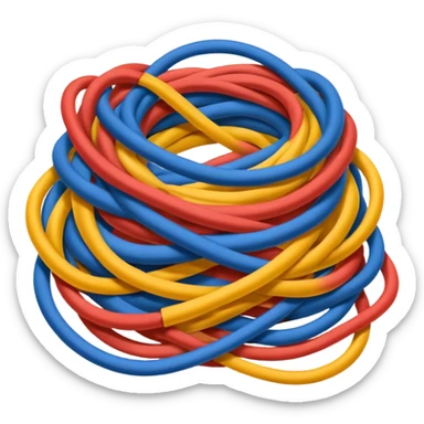 Tangled Cables sticker