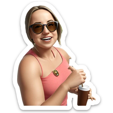 realistic sunglasses display sticker