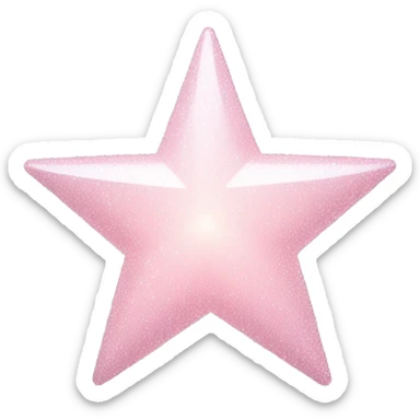 pale pink star sparkle sticker