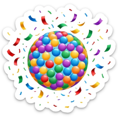 “confetti ball exploding sticker