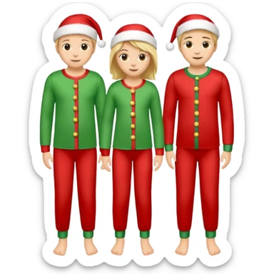 xmas pajamas - no person just clothes,  sticker