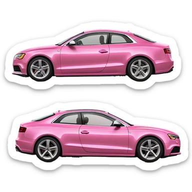 Pink Audi a5 sticker