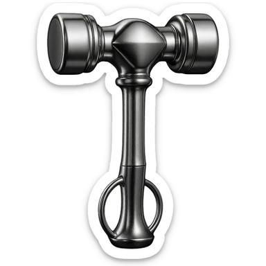 BLACKPINK-inspired gothic lightstick, no hearts, chrome style, shiny and dramatic, black and pink color scheme sticker