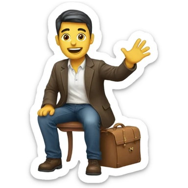 A man proposing  sticker