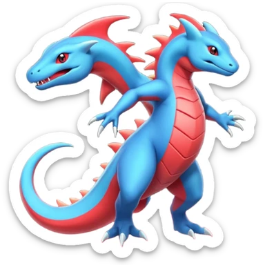 Salandit-Aurorus-Salamence-hybrid-fusion (full body) sticker