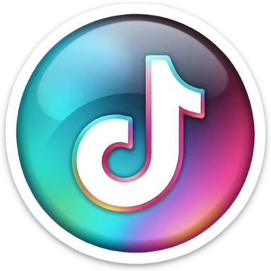 tiktok logo thats glowing sticker