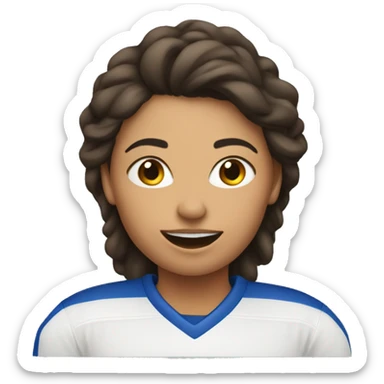 Moms playing hockey sticker