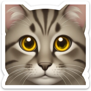 A cat with emoji moon eyes sticker