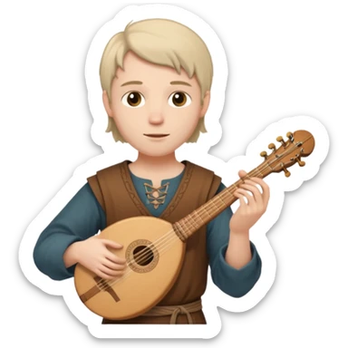 medieval bard sticker
