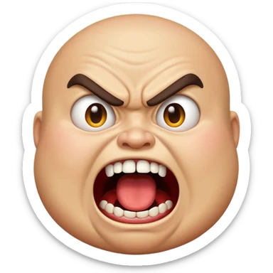 gum tsion emoji very not nice rude shouting ragebaiter fat ugly sticker