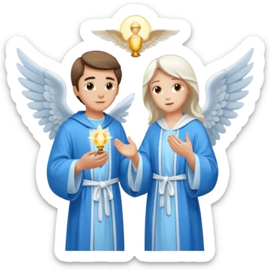 angel gabriel talking to mary sticker