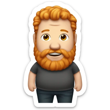 fat ginger man  sticker