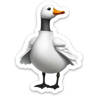 Goose wearing dr coat  sticker