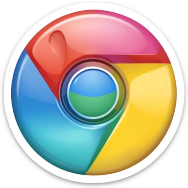 pastel google chrome logo sticker