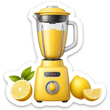 mac os fruit lemon blender yellow retro sticker