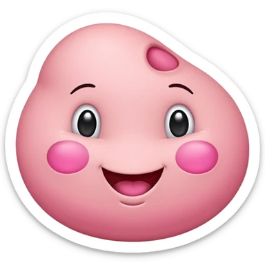 playful large cartoon butt emoji with humorous and lighthearted expression sticker