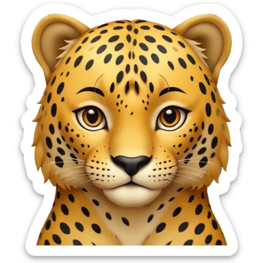A high-resolution photo-realistic digital illustration of a young jaguar, chest upward A high-resolution, photo-realistic digital illustration of a majestic young jaguar sticker