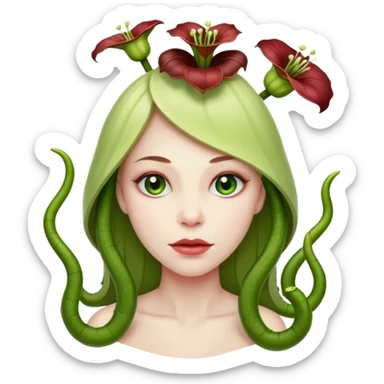 Mujer planta carnivora sticker