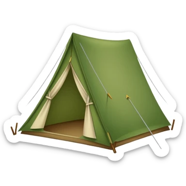 Camp Essentials, tent sticker