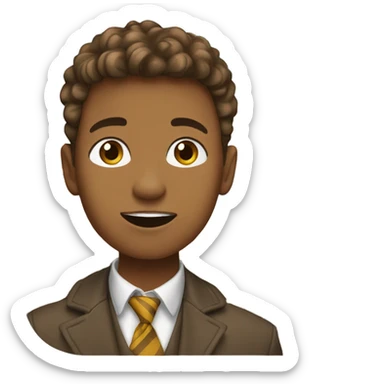 A very sophisticated by light brown skin teen boy in front of big ben in London sticker