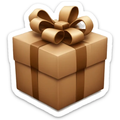 Brown gift sticker
