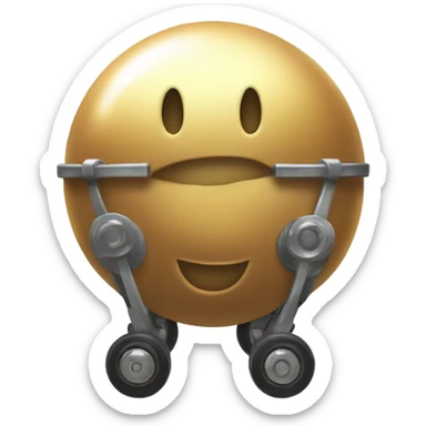 Metal Kirby ball with 4 car wheels sticker