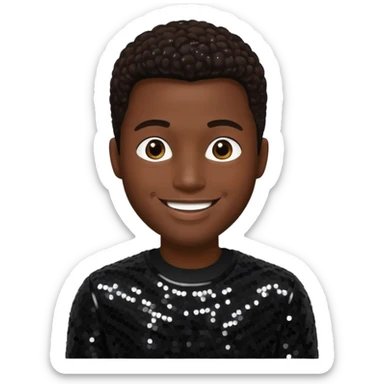 Joel JoJo Hailey from Jodeci/K-Ci & JoJo with dark brown, black sequin outfit sticker