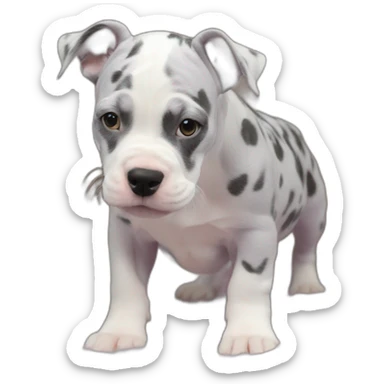 Lilac tri Merle pocket bully sticker