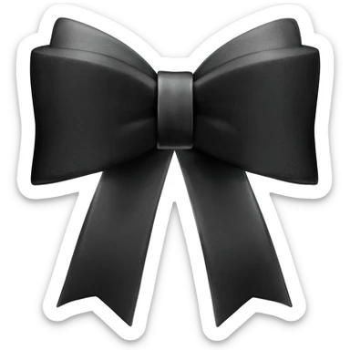 moño negro de luto sticker