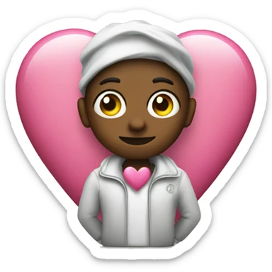 Beat Holding a pink Heart  sticker